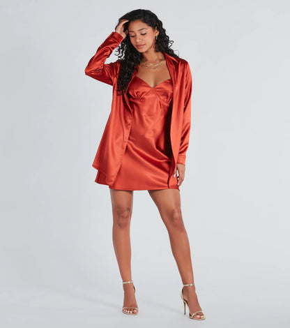 Forever Timeless Satin Collared Top