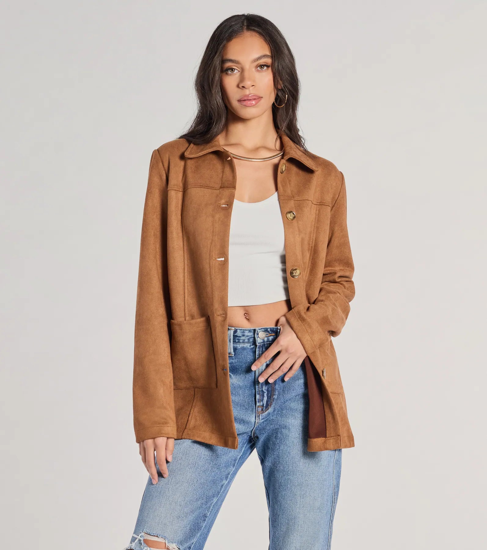 Seasonal Favorite Faux Suede Shacket