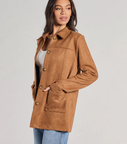Seasonal Favorite Faux Suede Shacket