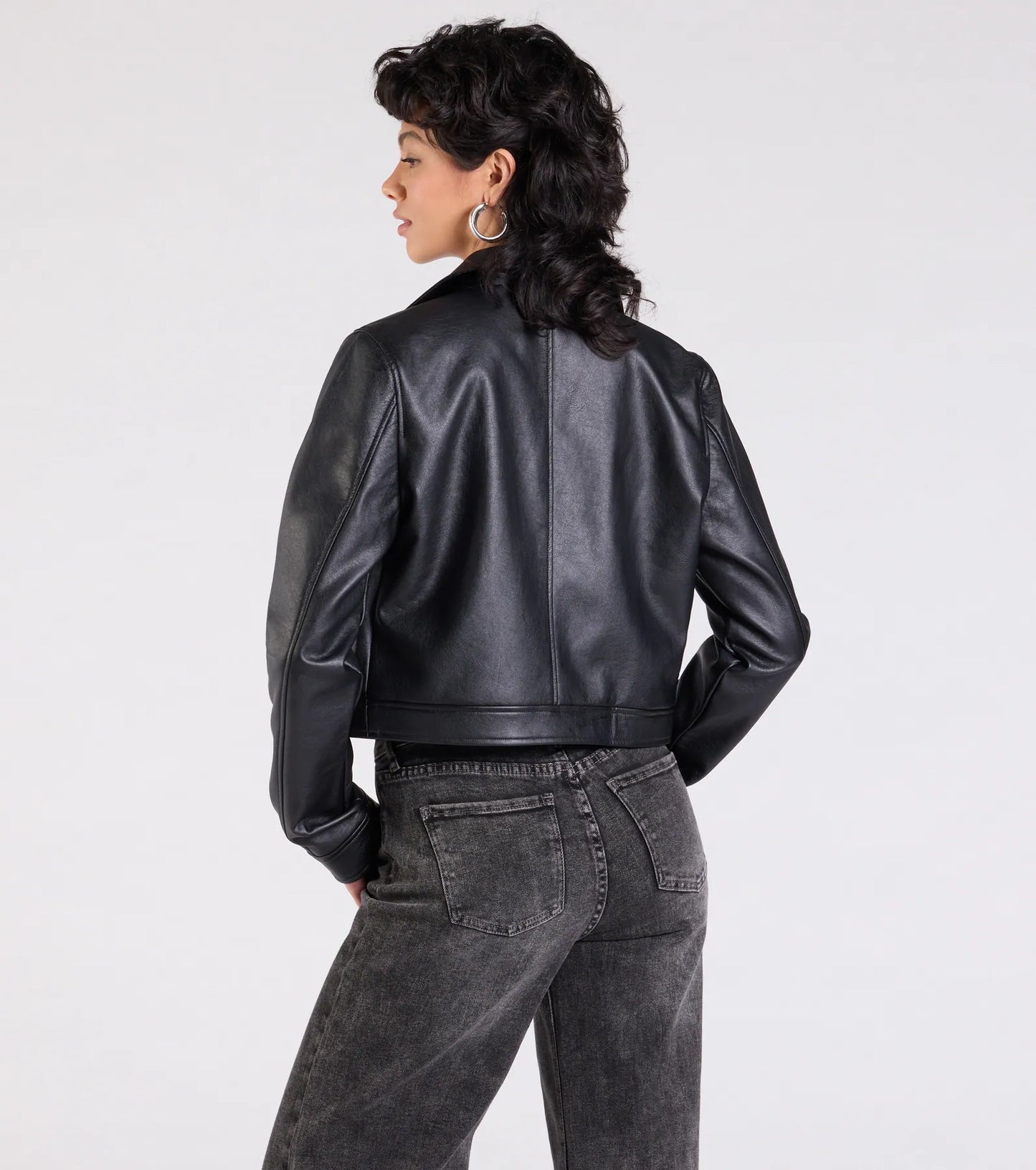 Keep Your Cool Collared Faux Leather Jacket