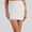 Social Linen Fringe Mini Skirt