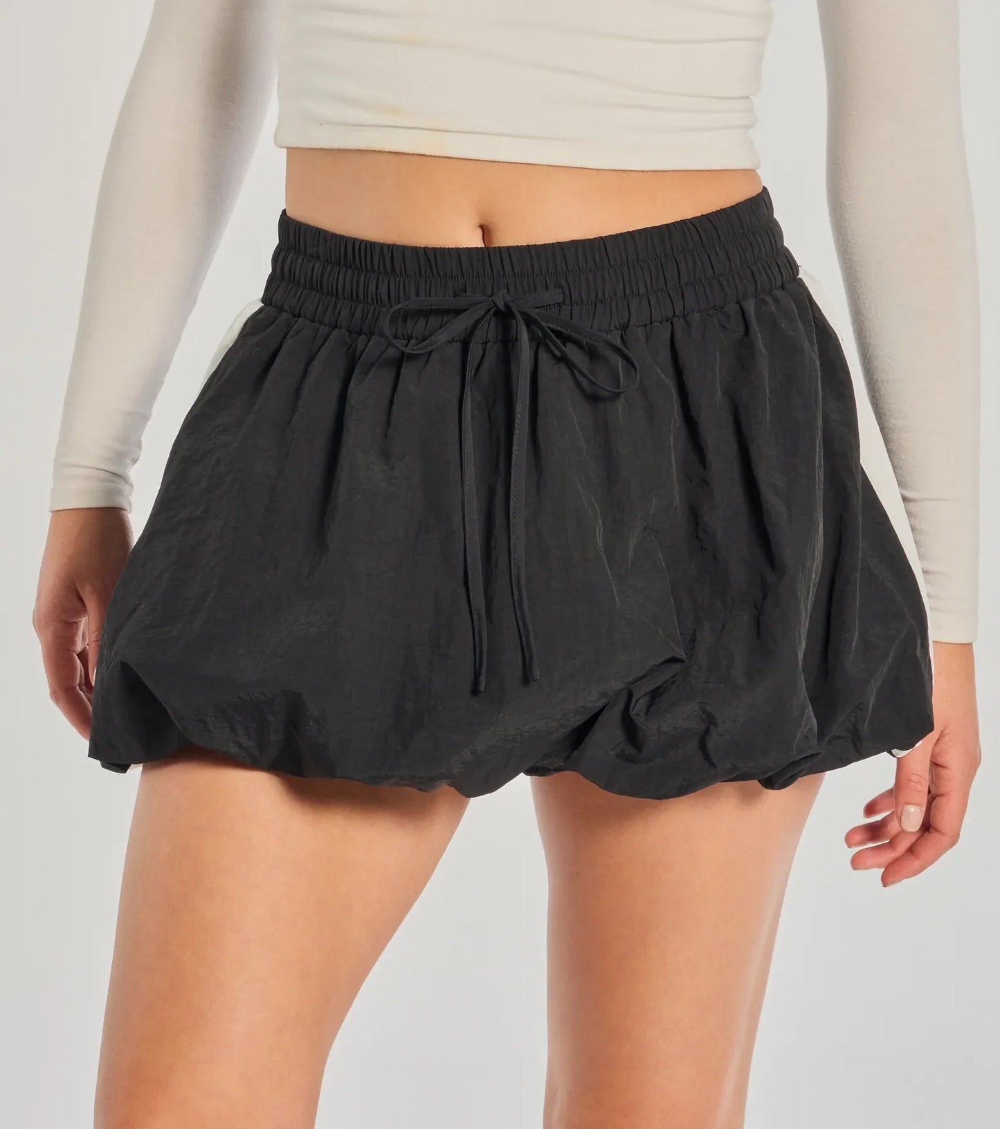 Sporty Spice High-Rise Striped Bubble Skirt