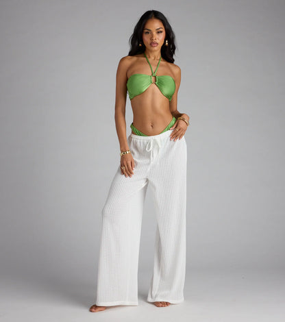 Beachy Sheer Woven Palazzo Pants