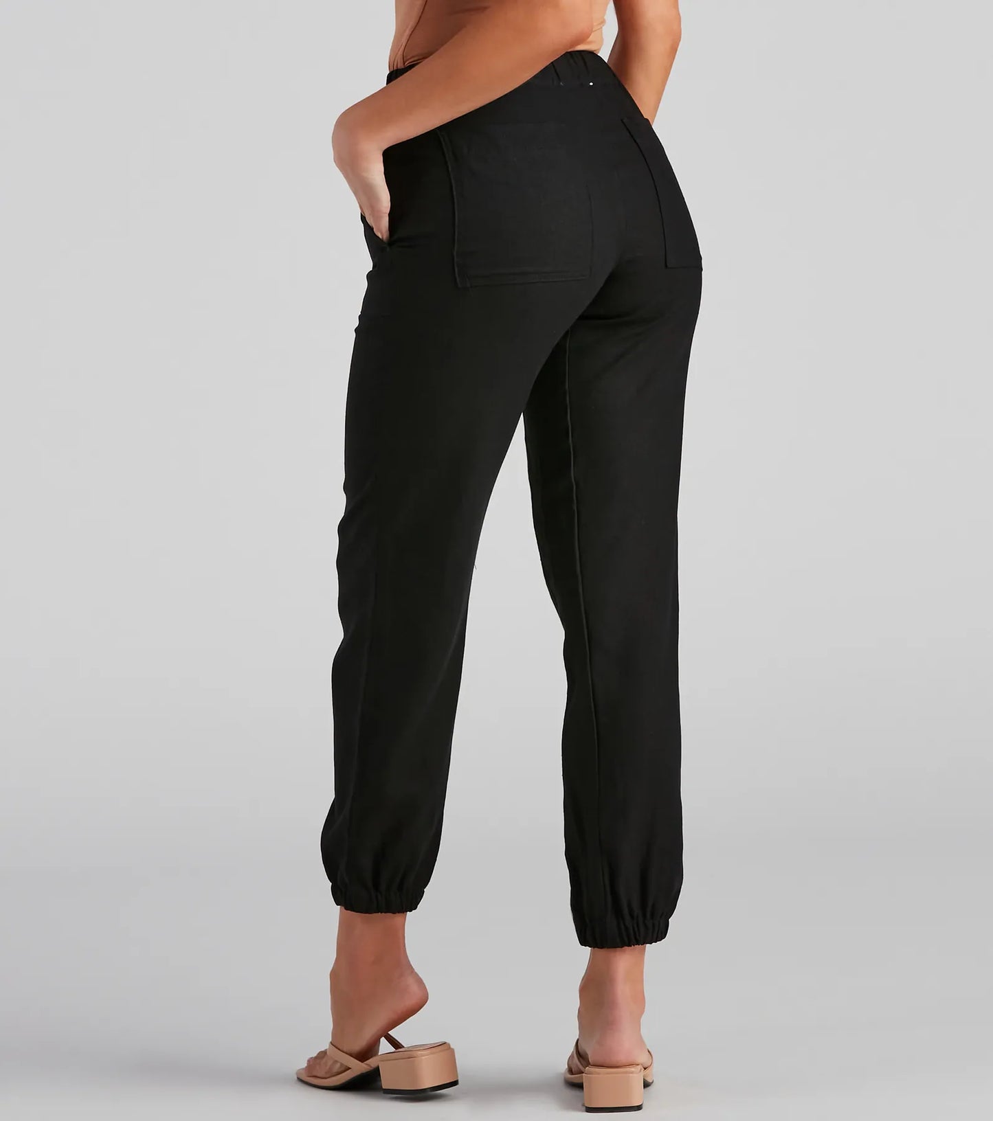 Seashore Stroll Drawstring Linen Joggers