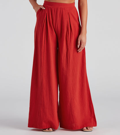 Get Together Pleat Wide-Leg Pants