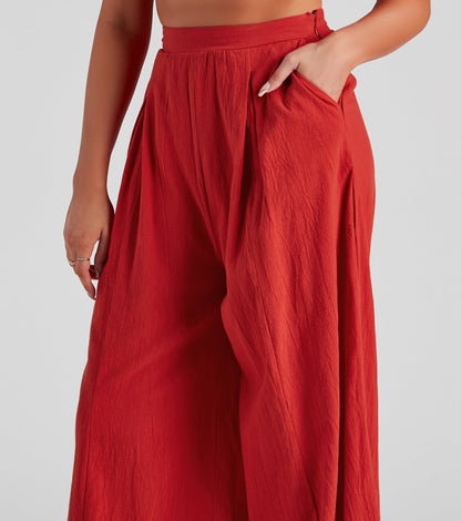 Get Together Pleat Wide-Leg Pants
