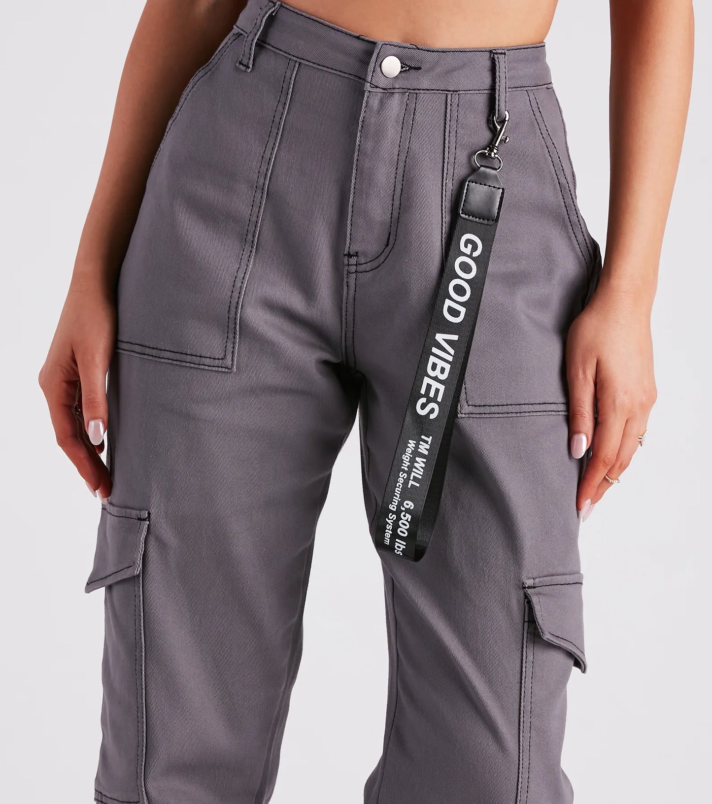 Functional Style Denim Cargo Joggers