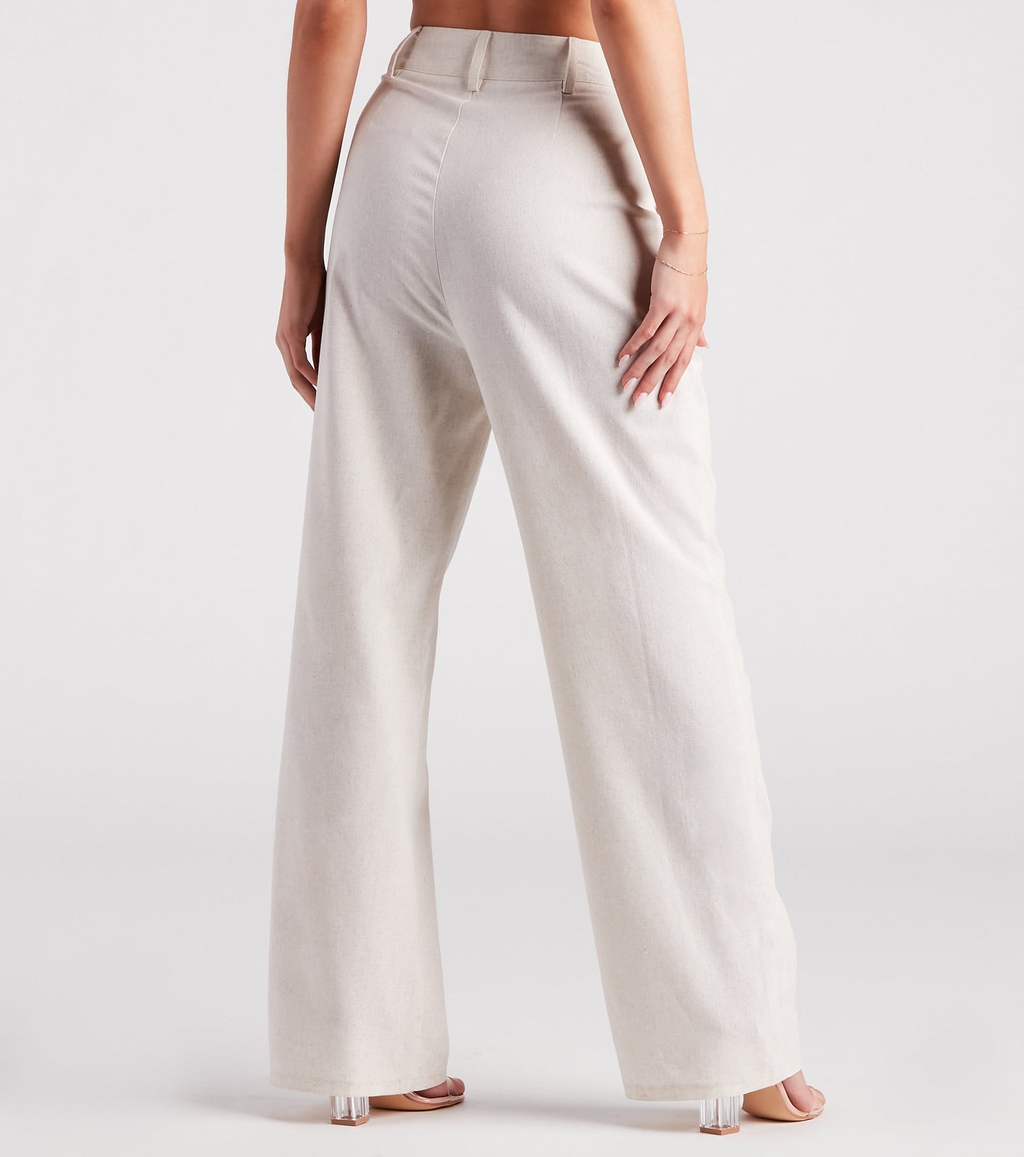 Make The Shift Linen Wide-Leg Trouser Pants