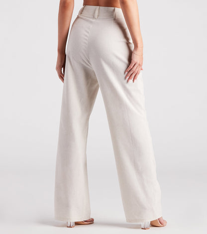 Make The Shift Linen Wide-Leg Trouser Pants