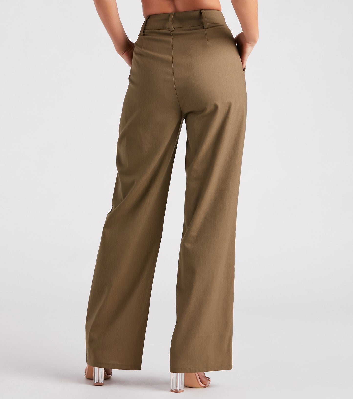 Make The Shift Linen Wide-Leg Trouser Pants