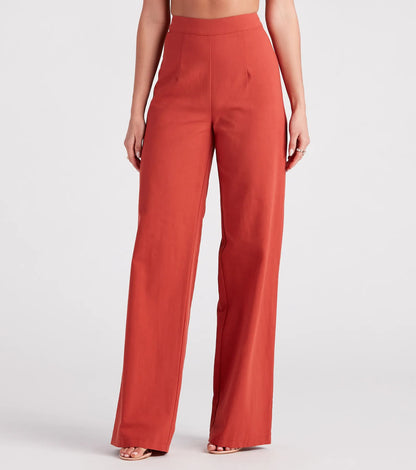 Meet In The Hamptons Linen Wide Leg Pants