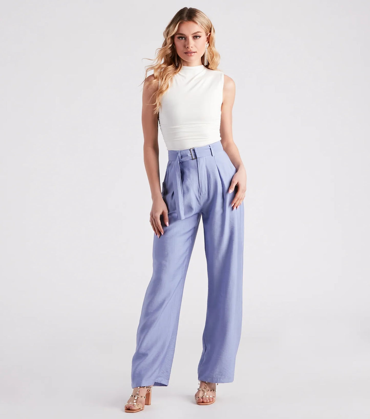 Show Up In Style Linen Wide Leg Trouser Pants