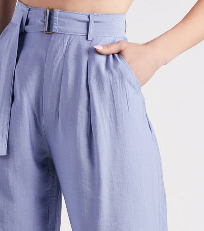 Show Up In Style Linen Wide Leg Trouser Pants