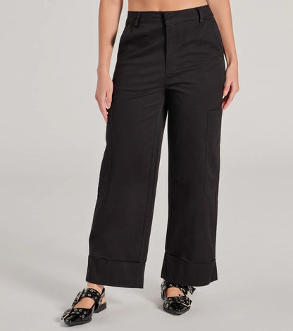 Weekend Trip High-Rise Cuffed Cargo Pants