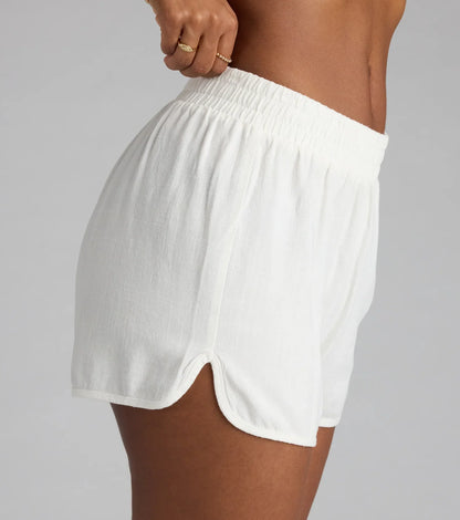 Casual Plans Mid-Rise Linen Shorts