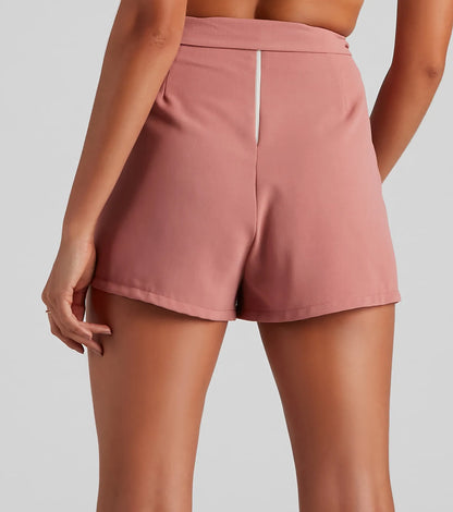 High Waist Linen Shorts