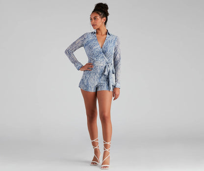 Spring Solstice Chiffon Tie Romper