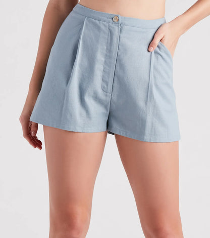Casual And Chic Linen Shorts