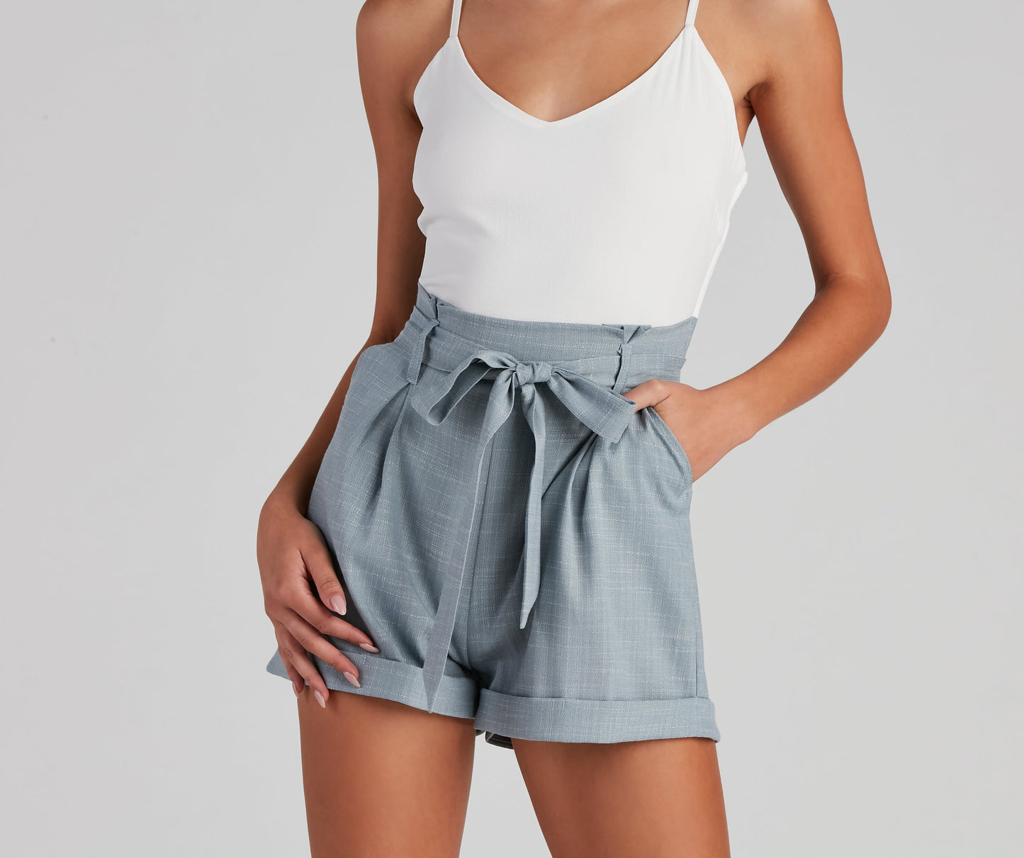 Classic Chic Vibes Paperbag Romper