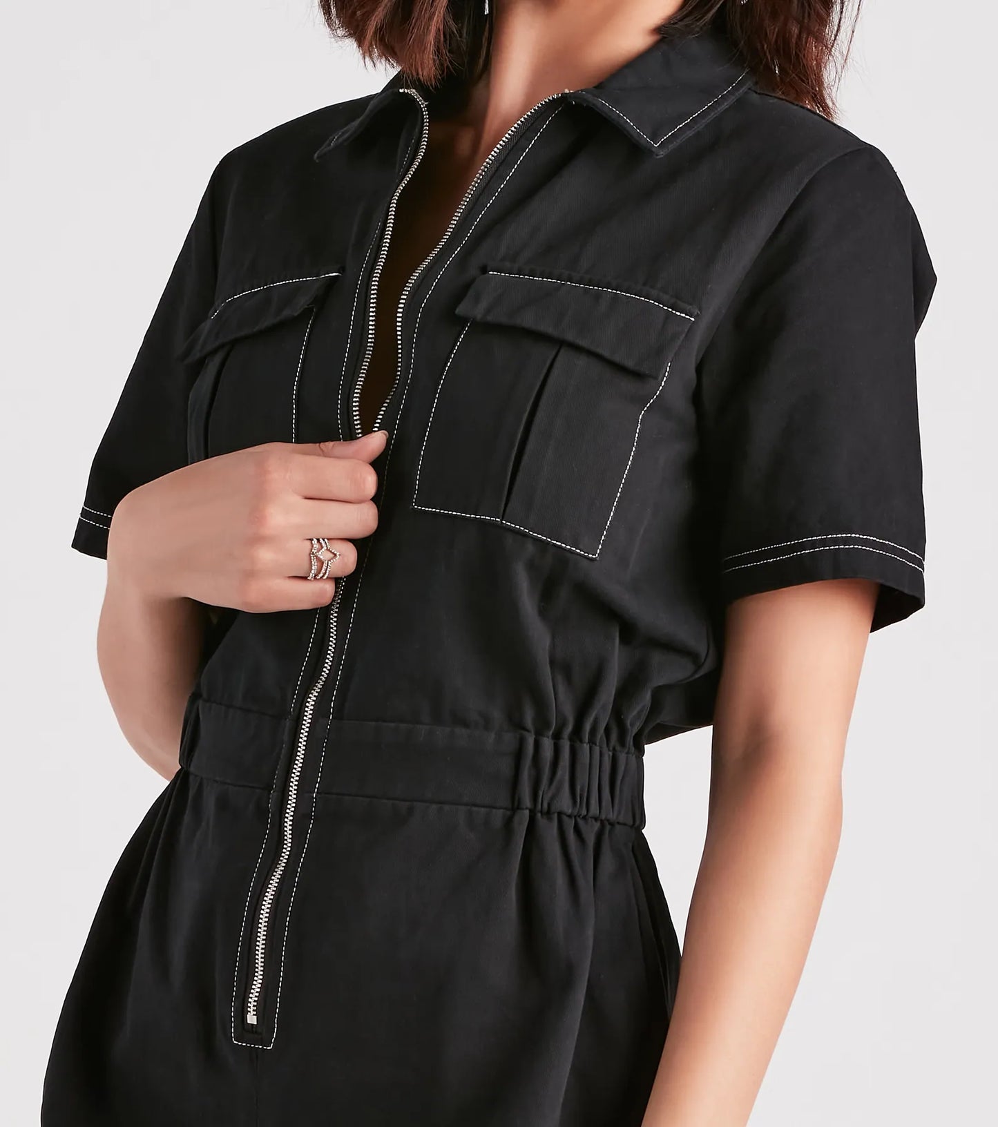 Trendsetting Babe Utility Romper