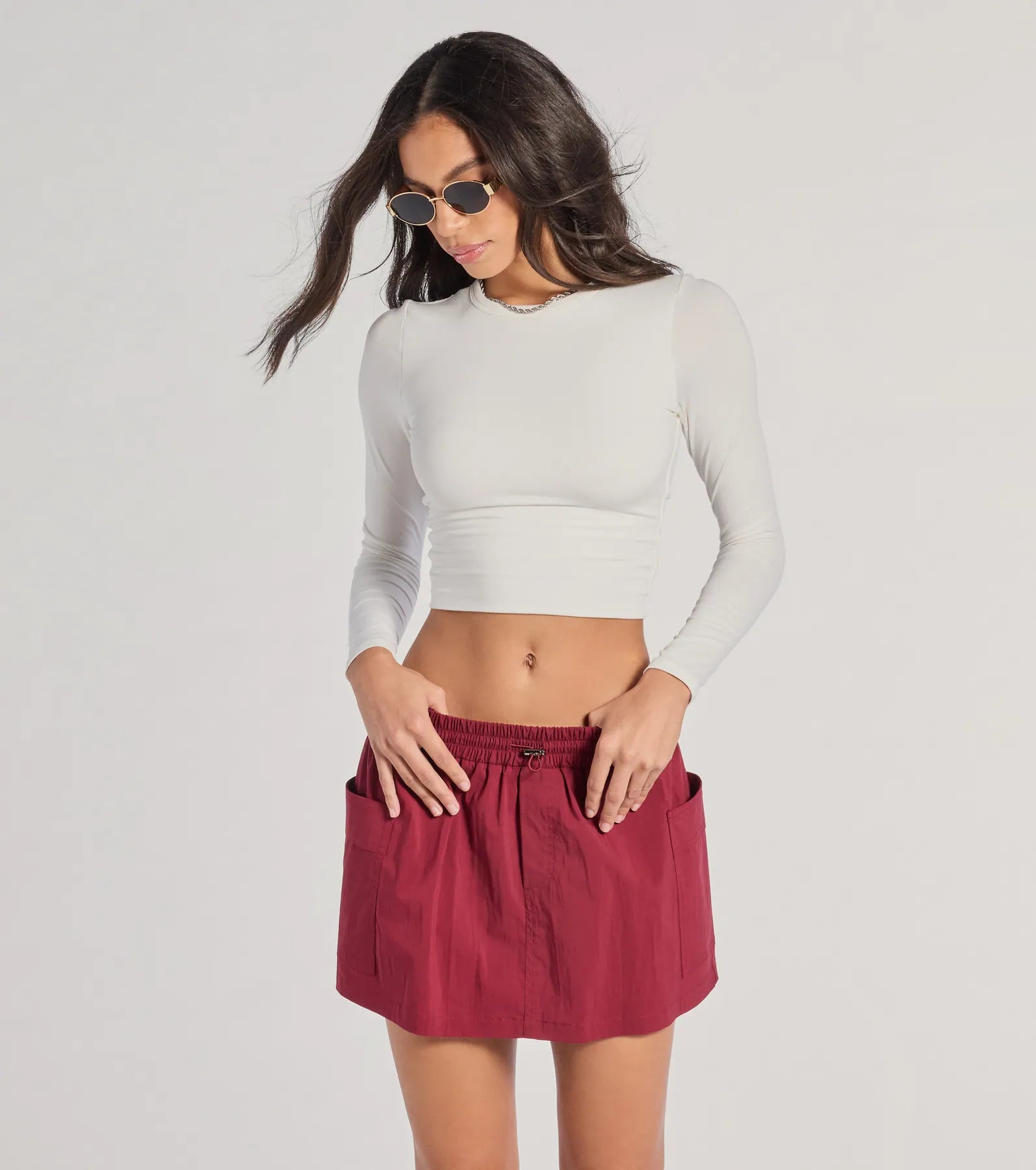 Sporty Chick High-Rise Nylon Skort