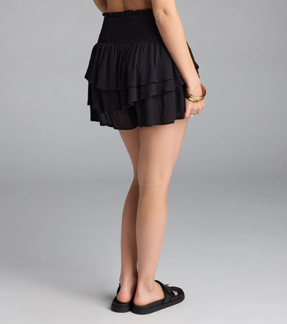 Cutesy Fave Smocked And Ruffled Shorts