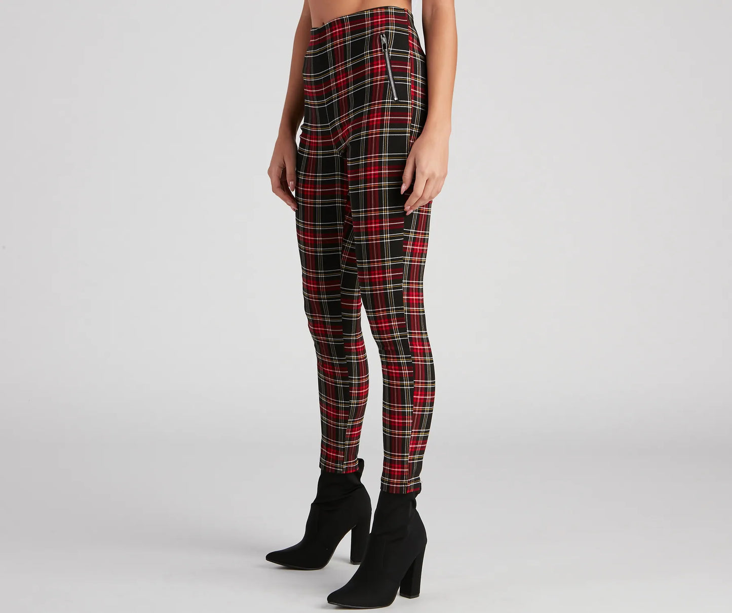 Perfect In Plaid High-Rise Pants